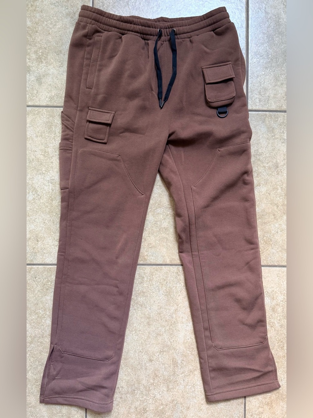 Reason Sweatpants Brown Mens Size Large Cargo Comfort Fit New FAST SHIPPING